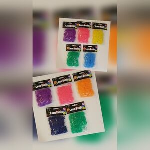 Loom Bands Variety Pack Of 10 - Purple, Pink, Orange, Blue, Green, Yellow